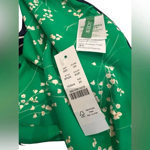 NWT J Crew String Hipster Bikini Bottom in Reversible Floral Stripe - Picture 5 of 6